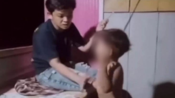 Video viral wanita tomboi pukuli bocah di Bantaeng