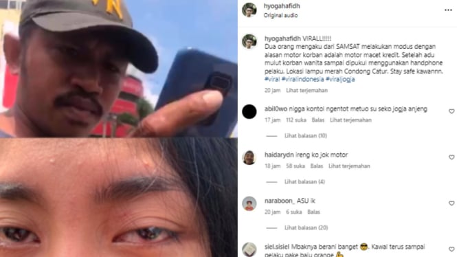 Wanita dipukul oleh pria yang mengaku petugas Samsat di Yogyakarta