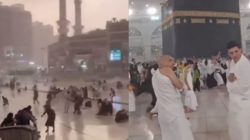 Viral, Angin Kencang Terjang Mekah hingga Jemaah di Masjidil Haram Terpental